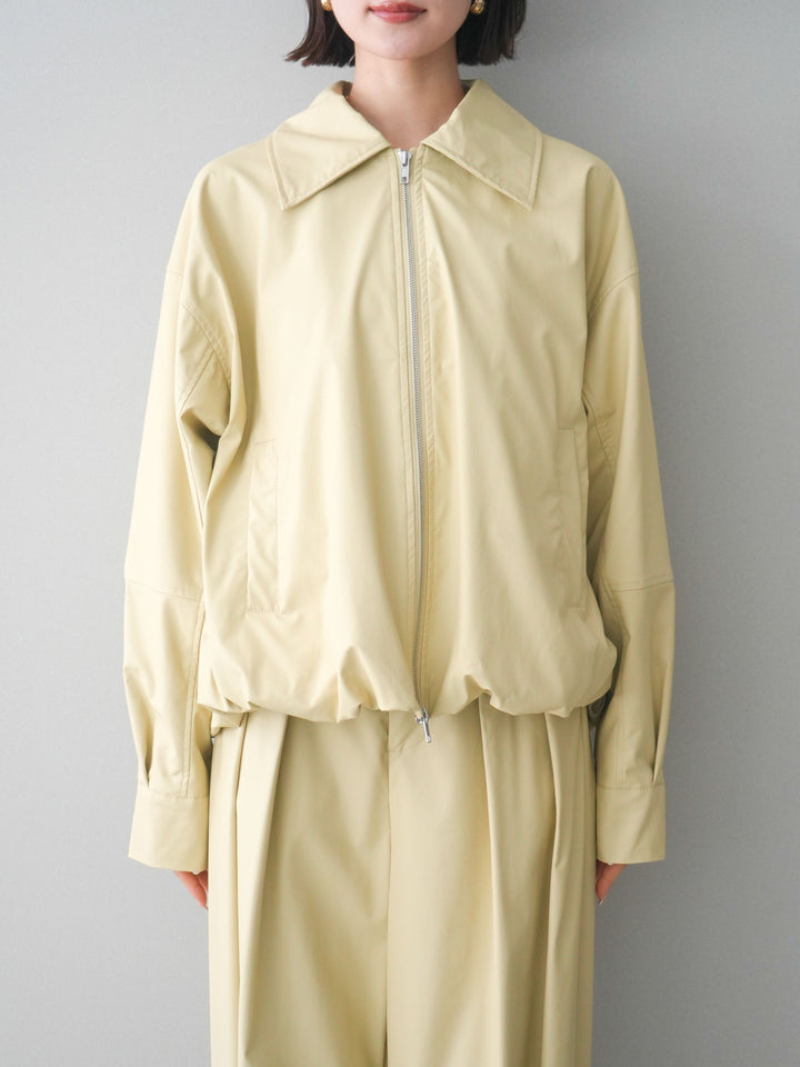 [予約]ウォッシャブルフェイクレザーバルーンジャケット/yellow