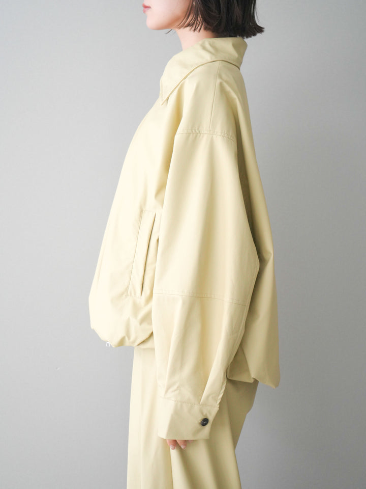 [予約]ウォッシャブルフェイクレザーバルーンジャケット/yellow
