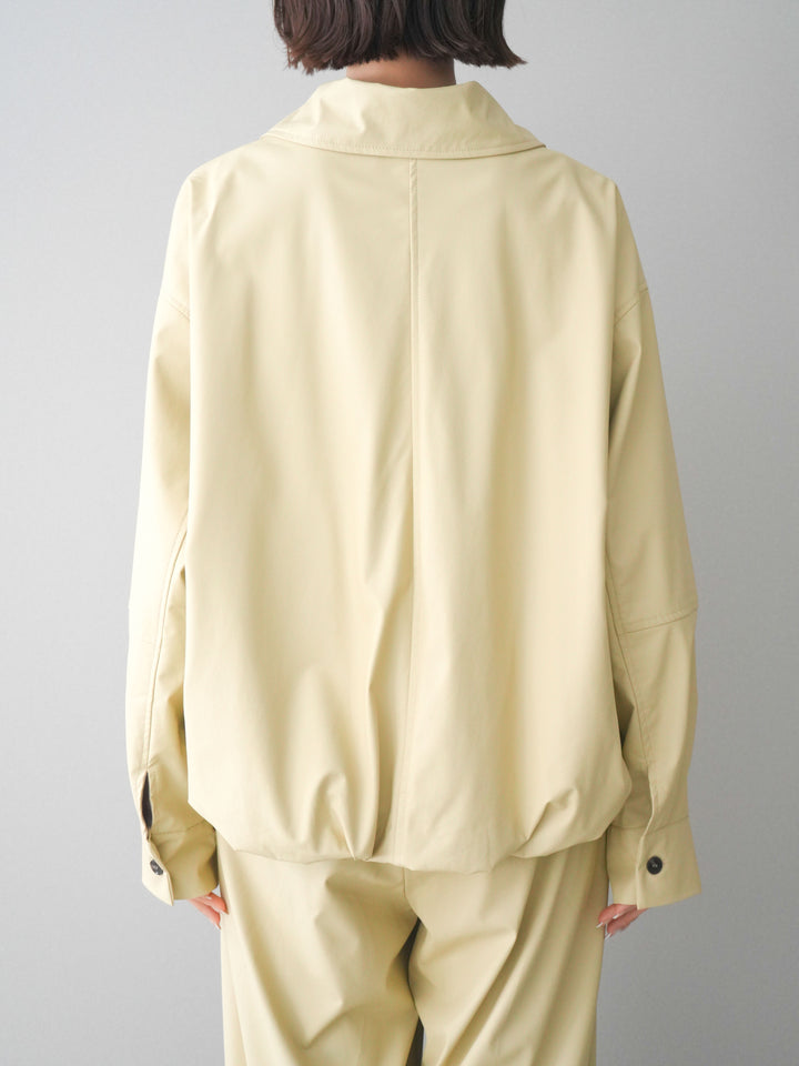 [予約]ウォッシャブルフェイクレザーバルーンジャケット/yellow