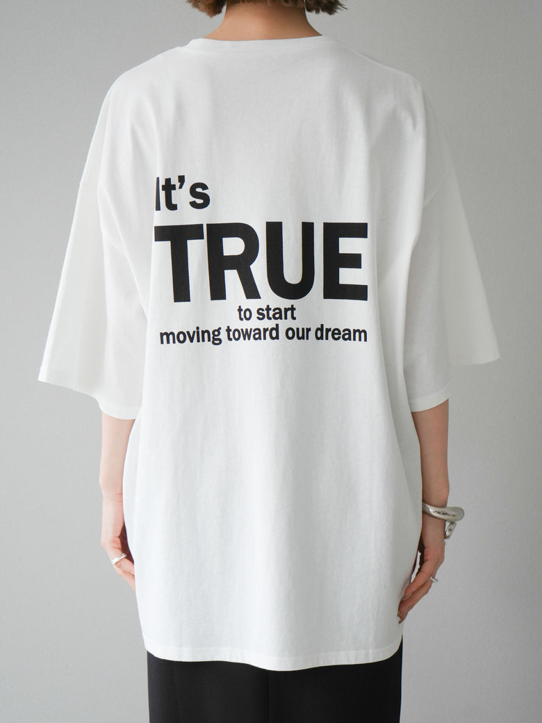 予約]バックロゴプリントビッグTシャツ/オフ – Lumier 