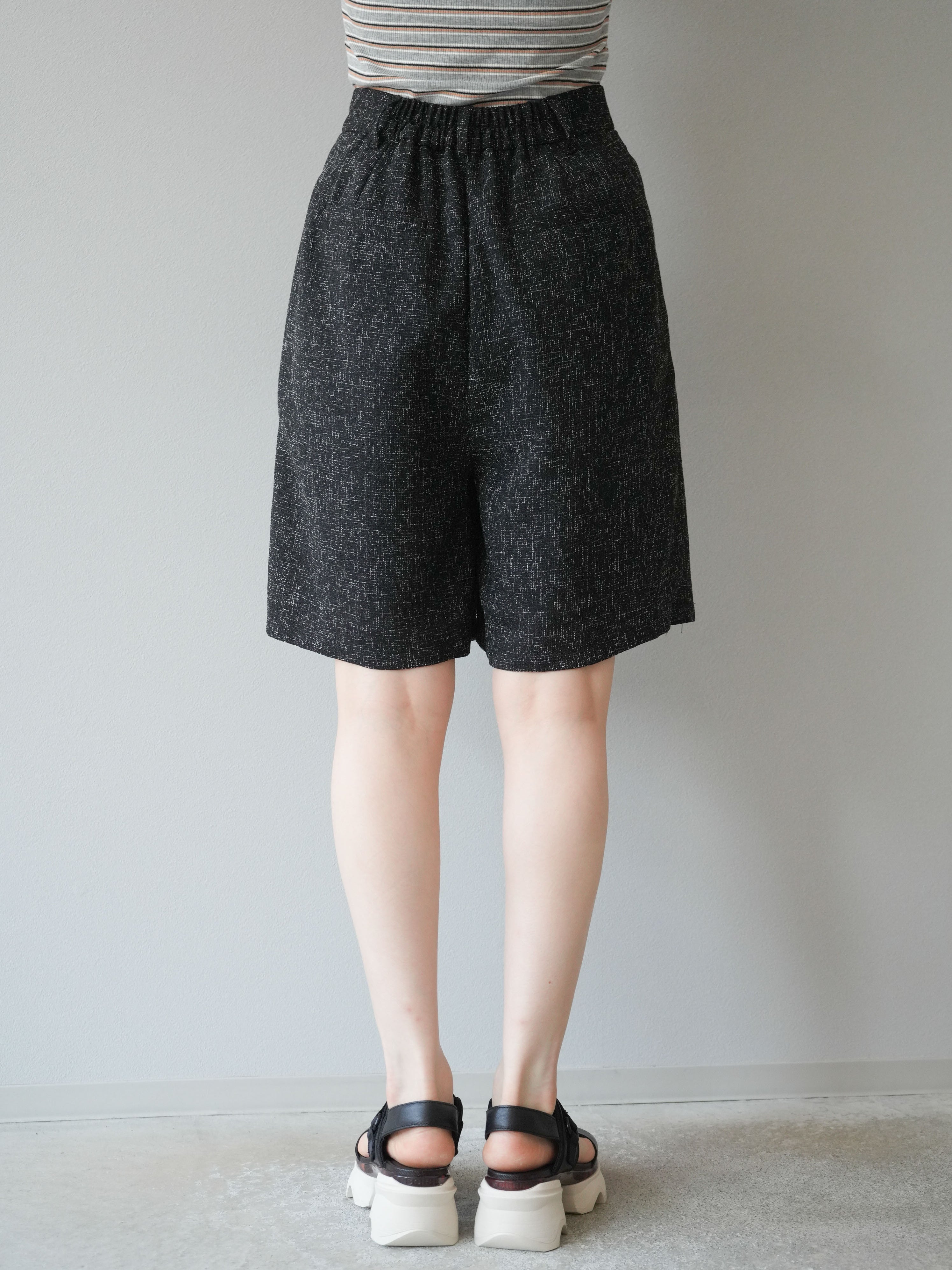 予約]サマーツイードハーフパンツ/ブラック – Lumier