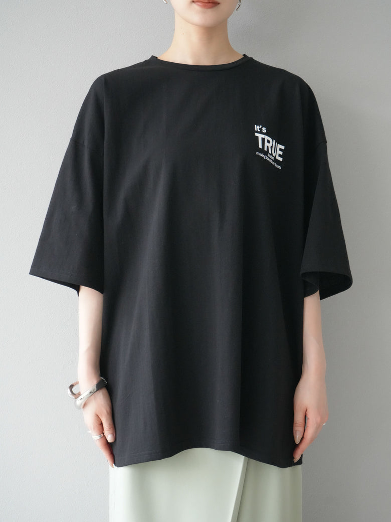 予約]バックロゴプリントビッグTシャツ/ブラック – Lumier