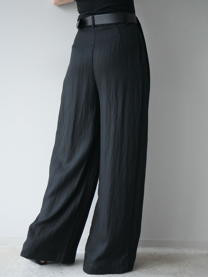 【預購】寬褲配大皮帶/黑色