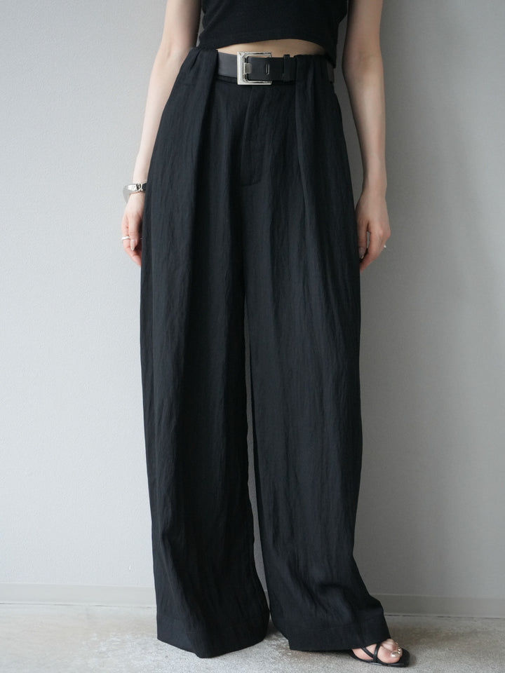 【預購】寬褲配大皮帶/黑色