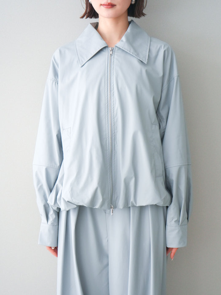 [予約]ウォッシャブルフェイクレザーバルーンジャケット/blue