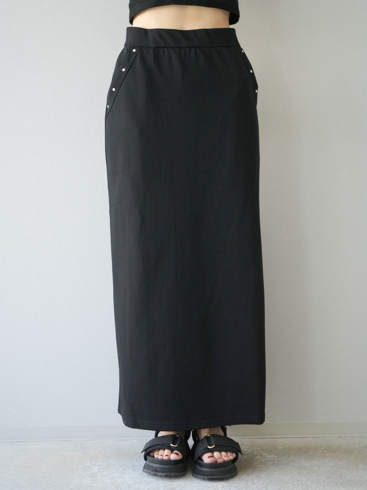 [SET]ミニ裏毛ツイストキャミバルーントップス＆Iラインスカート(2set)