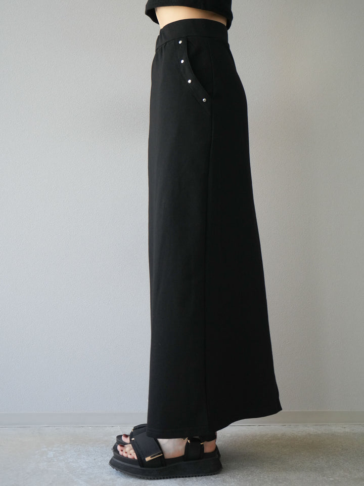 [SET]ミニ裏毛ツイストキャミバルーントップス＆Iラインスカート(2set)