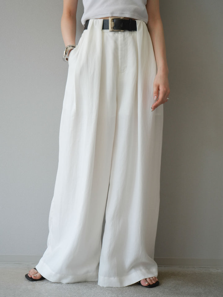 【預購】寬褲配大帶/象牙白