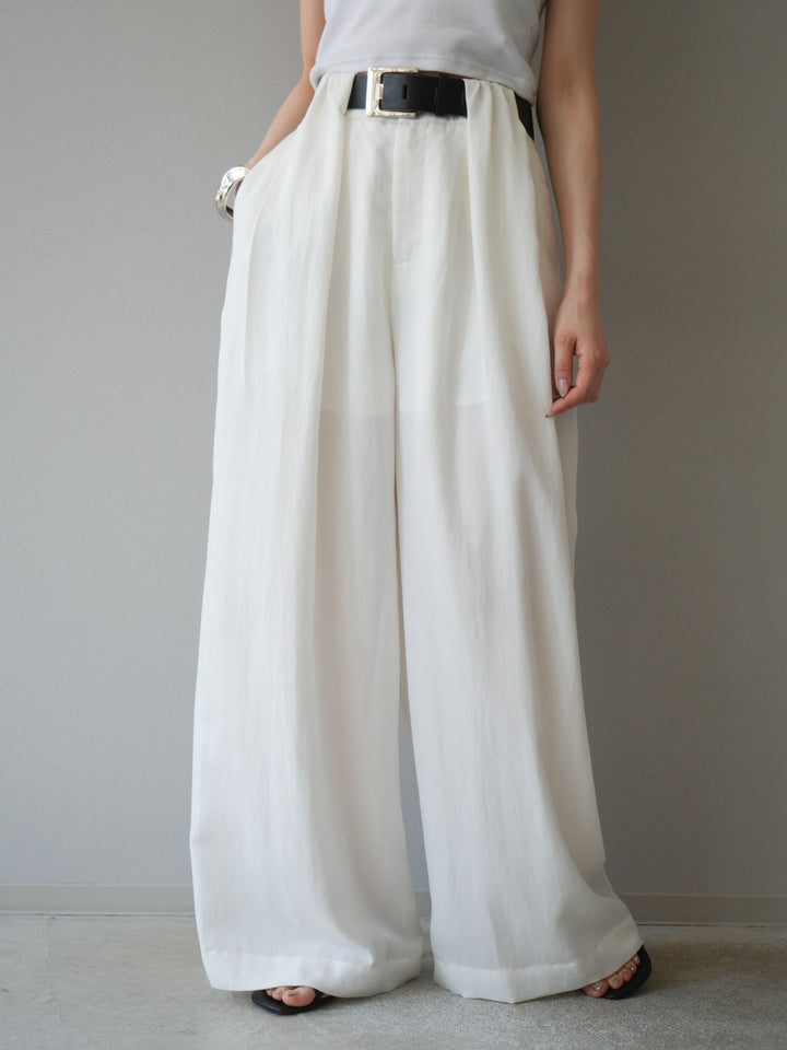 【預購】寬褲配大帶/象牙白
