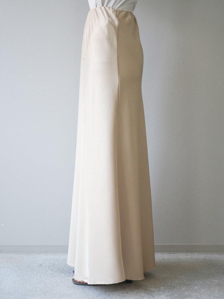 [予約]ドレープサテンスカート /yellow