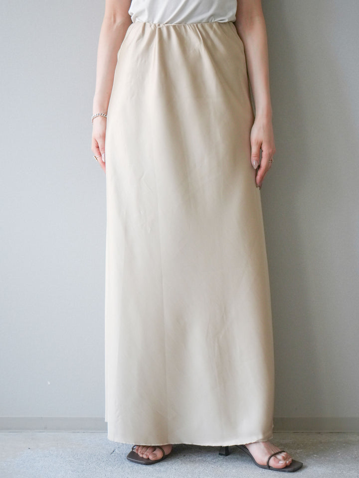 [予約]ドレープサテンスカート /yellow