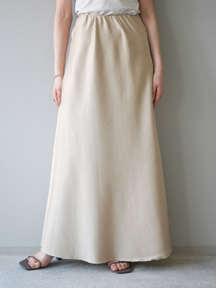 [予約]ドレープサテンスカート /yellow