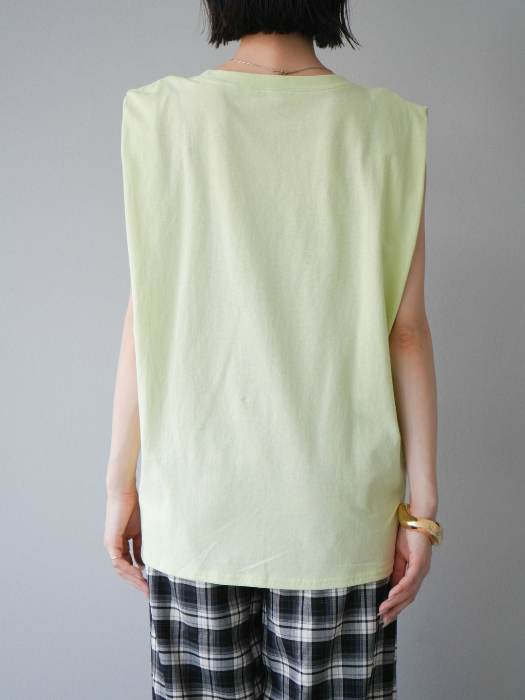 【預購】肩部褶皺法式袖套頭衫/綠色