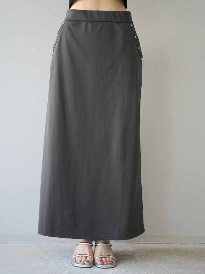 [SET]ミニ裏毛ツイストキャミバルーントップス＆Iラインスカート(2set)