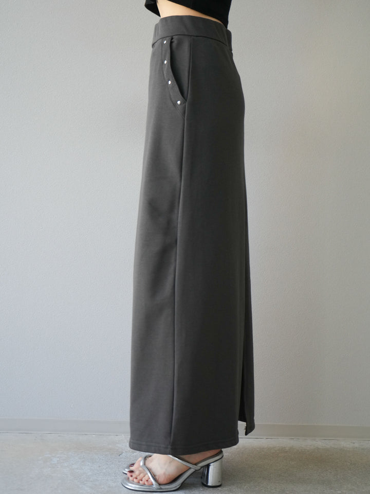 [SET]ミニ裏毛ツイストキャミバルーントップス＆Iラインスカート(2set)