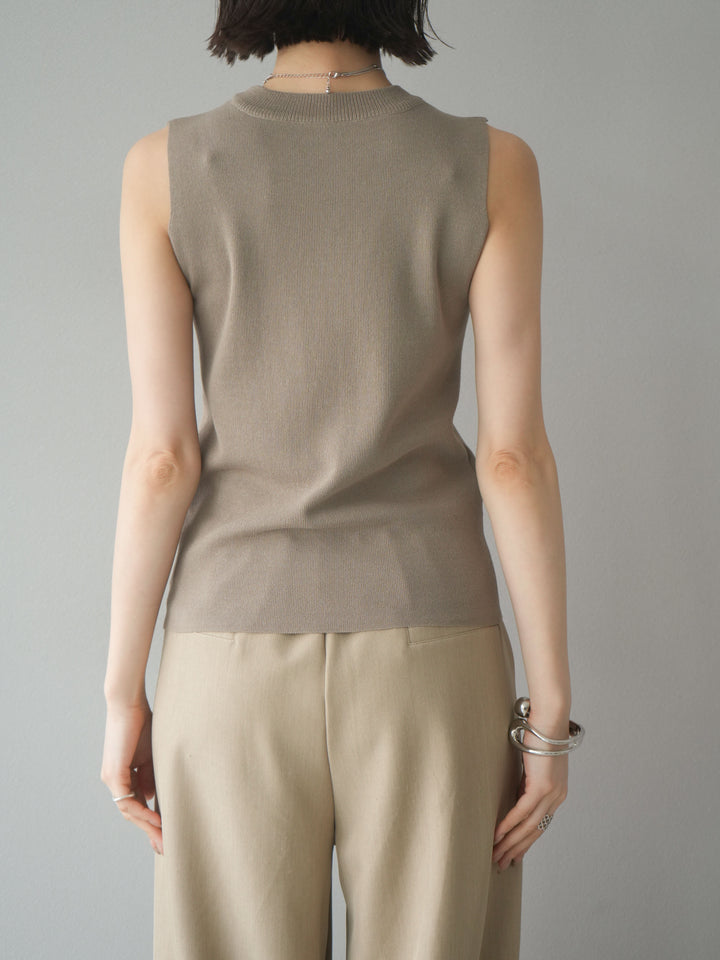 [予約]レーヨンニットタンクトップ/ベージュ