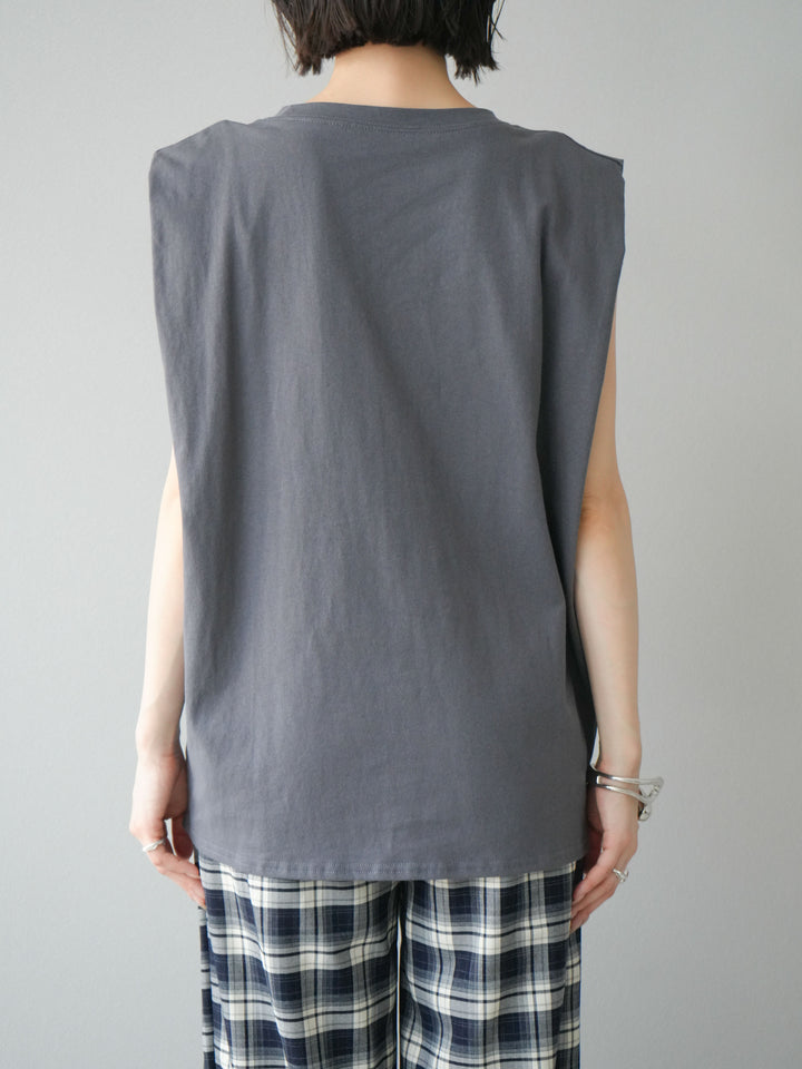 【預購】肩部褶皺法式袖套頭衫/黑色