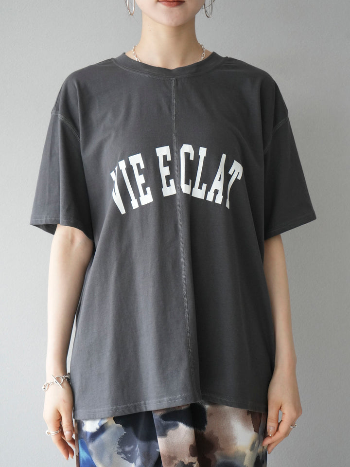 [Pre-order] VIE ECLAT logo big T-shirt/charcoal