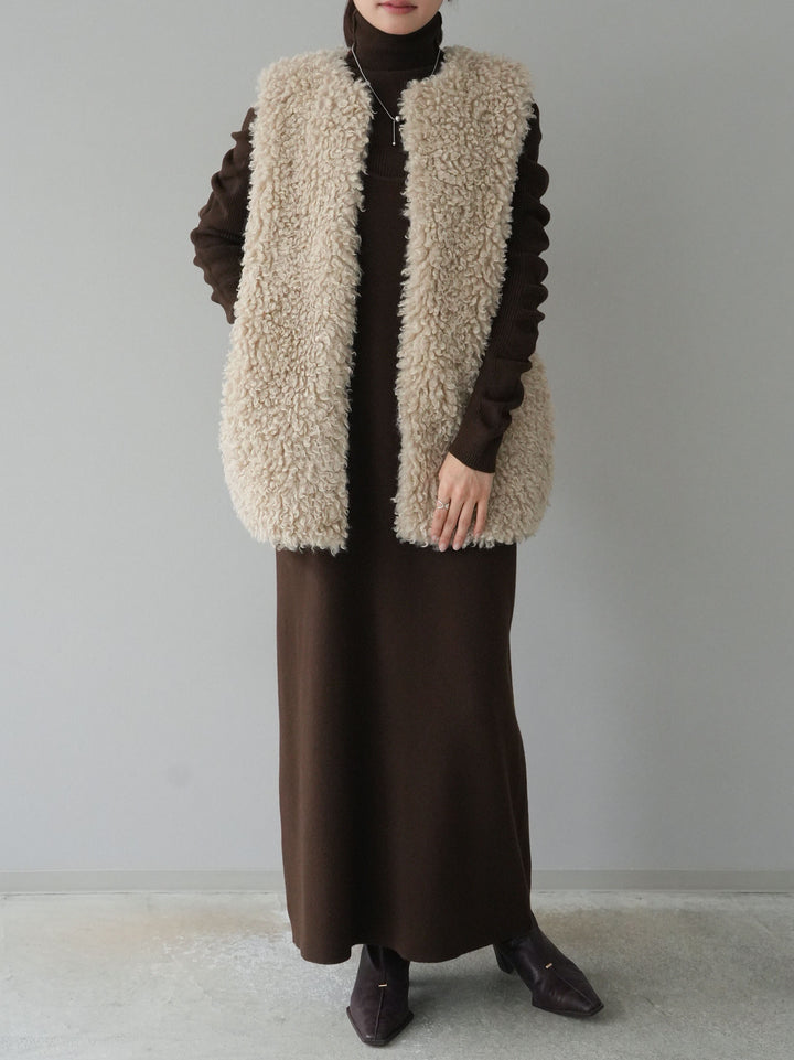 [SET] 設計袖高領針織＆無袖套裝 + 設計袖高領針織＆無袖套裝 (2set)