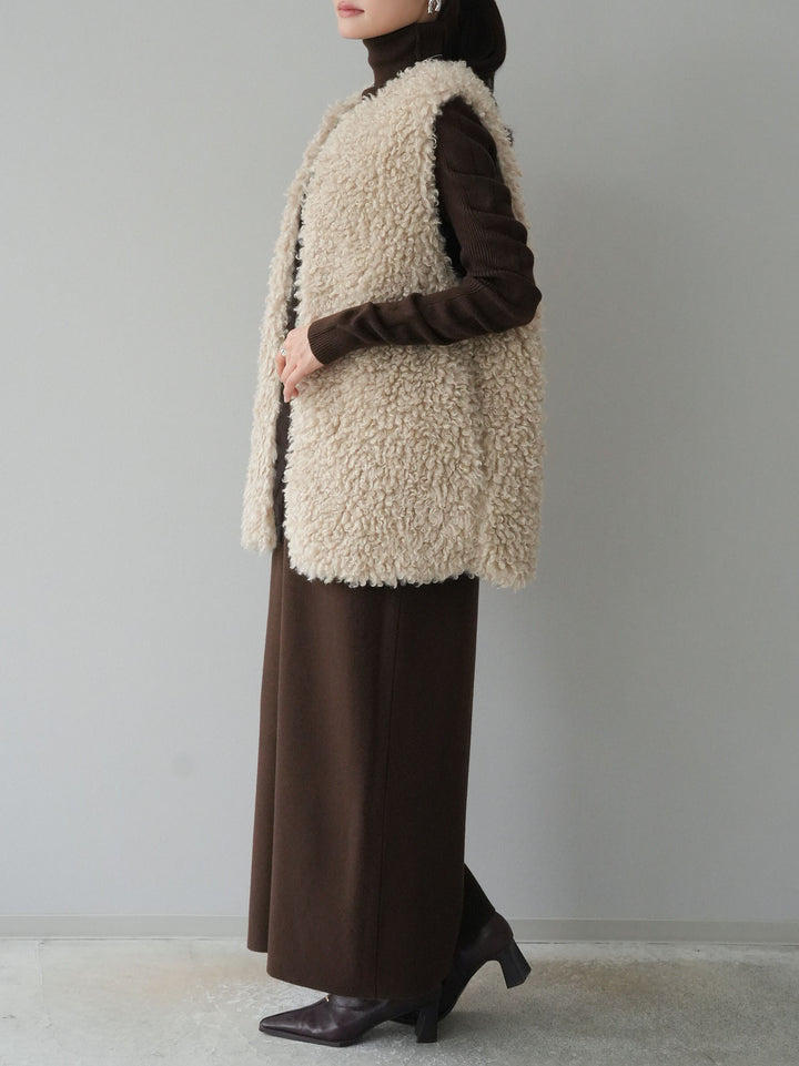 [SET] 設計袖高領針織＆無袖套裝 + 設計袖高領針織＆無袖套裝 (2set)