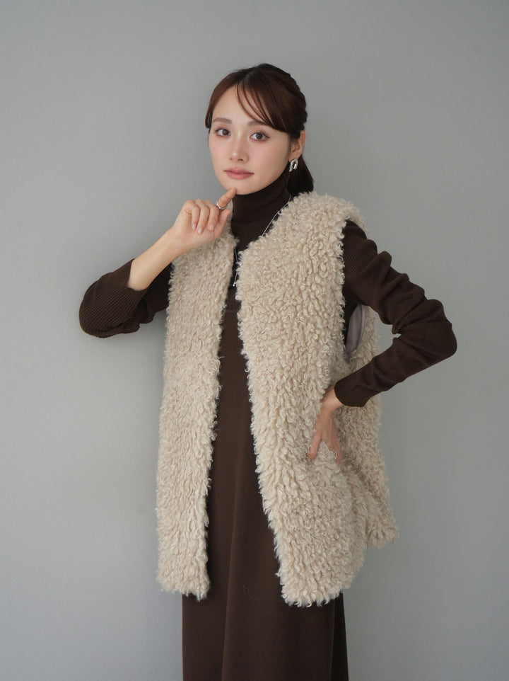 [SET] 設計袖高領針織＆無袖套裝 + 設計袖高領針織＆無袖套裝 (2set)