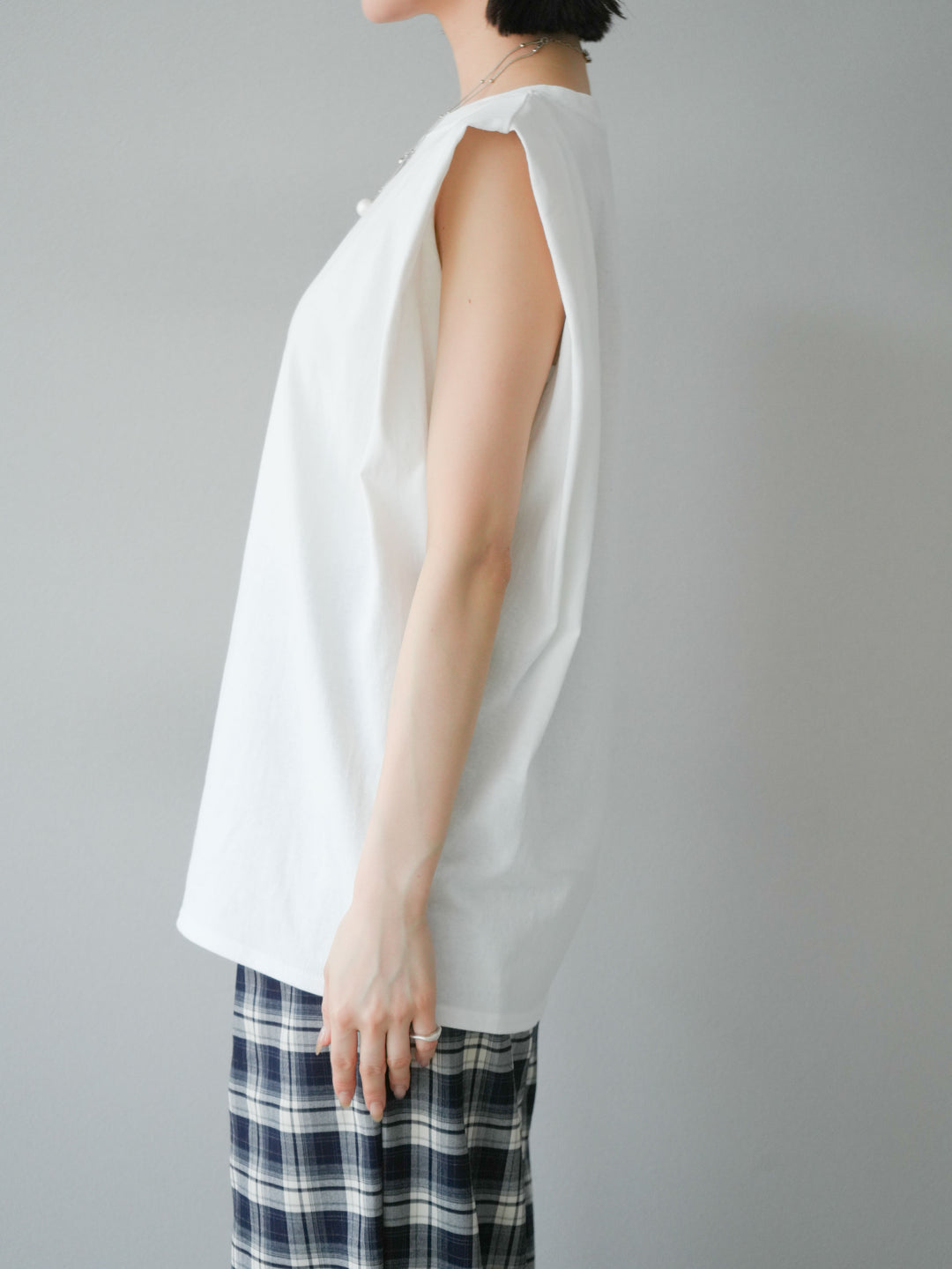 【預購】肩部褶皺法式袖套頭衫/可脫