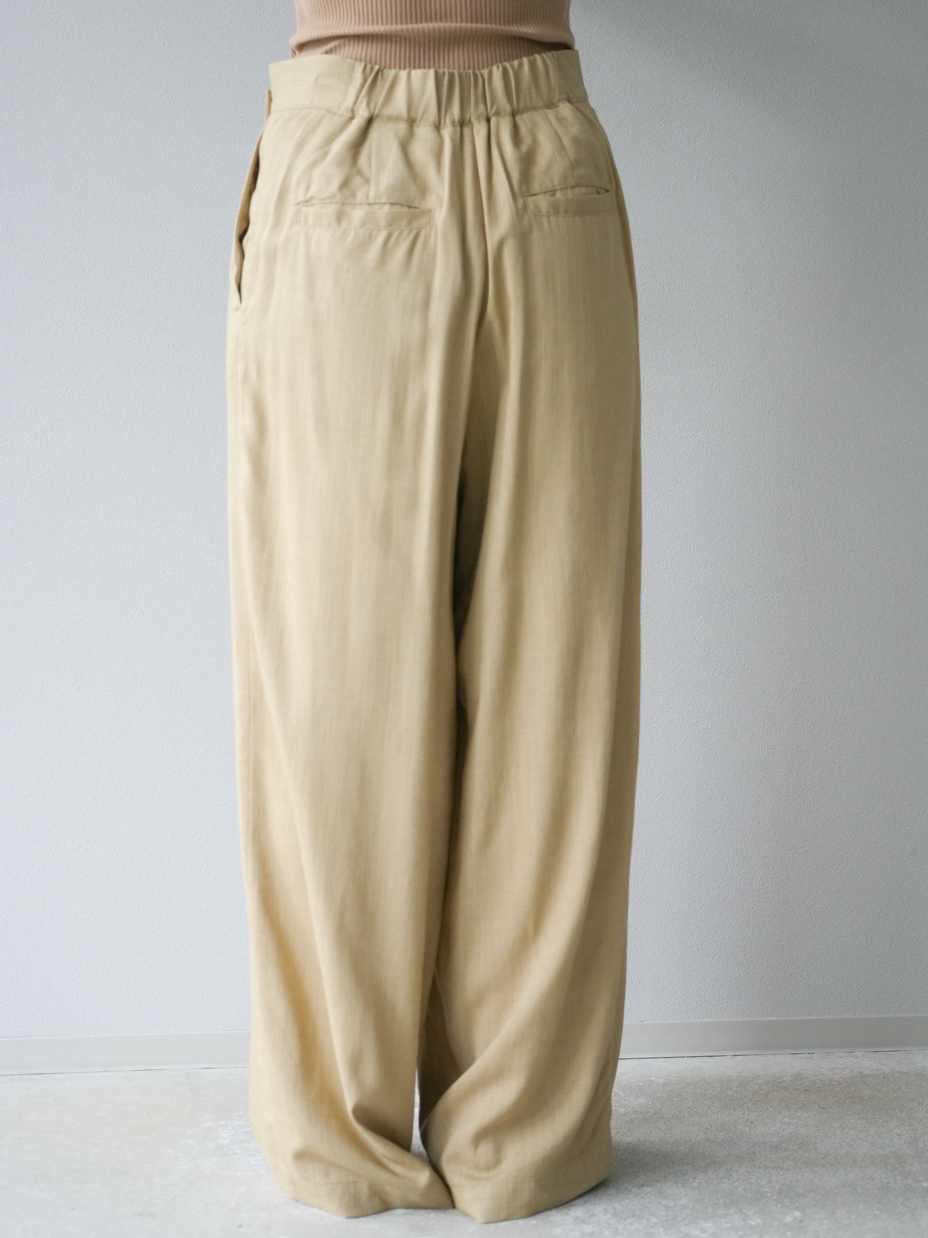 【美品】オーラリー × ロンハーマン ワイドパンツ ライトベージュ 0 美品】オーラリー × ロンハーマン ワイドパンツ ライトベージュ