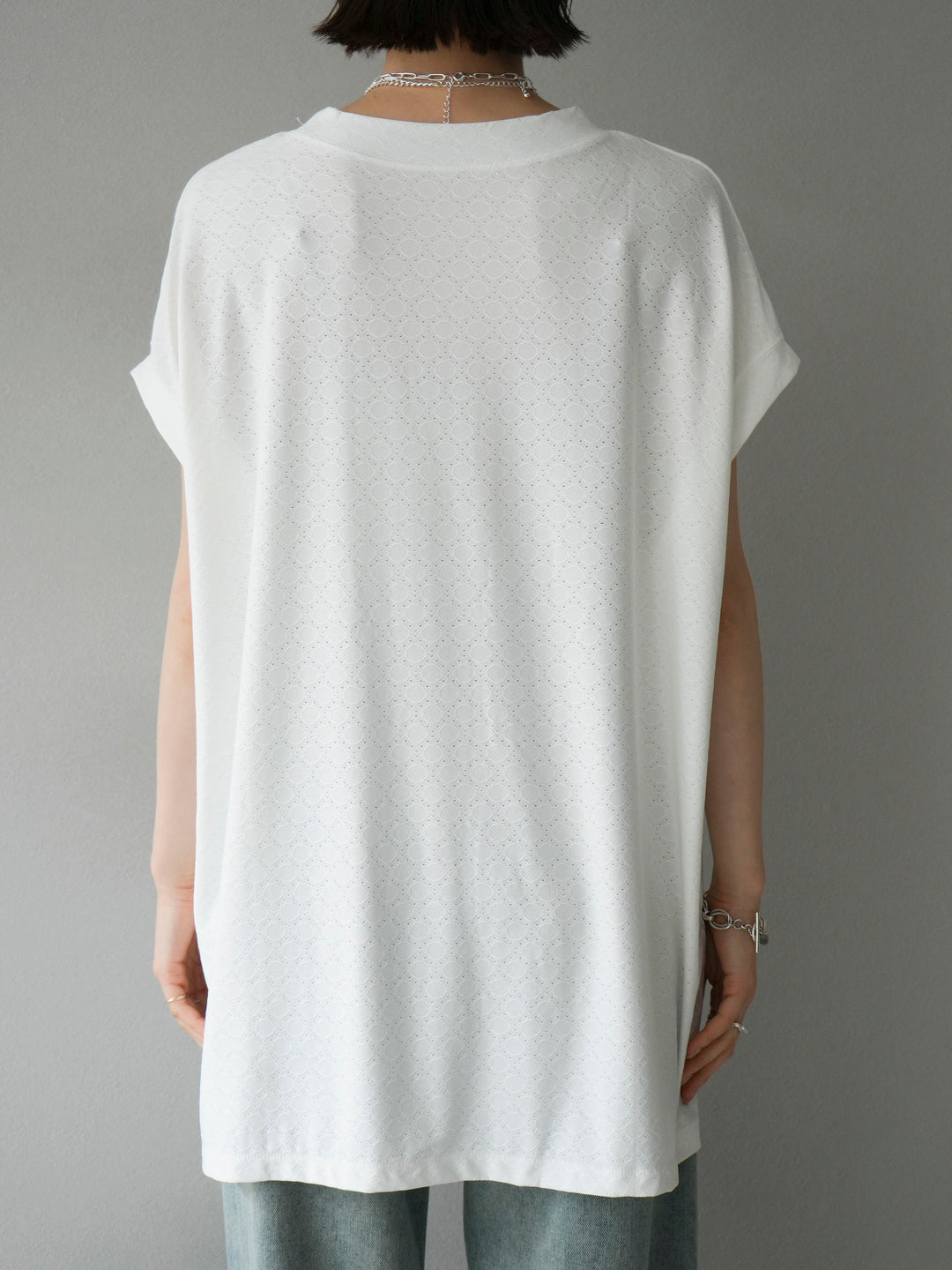 [Pre-order] Cut Lace Over T-shirt/White