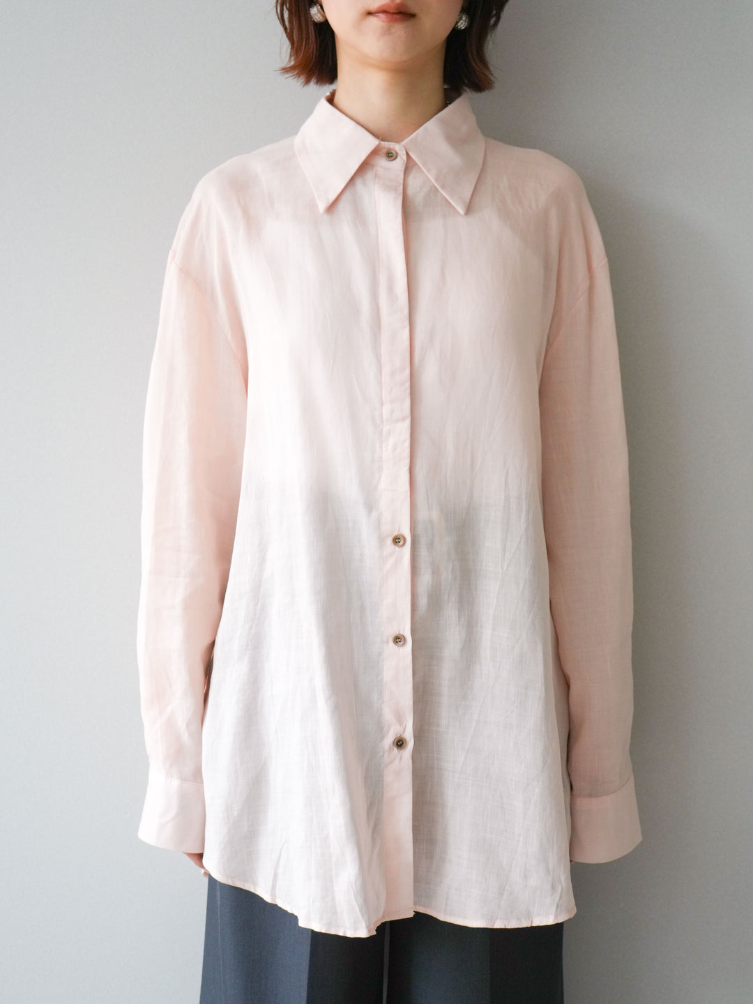 [予約]バックオープンツイストシャツ/pink