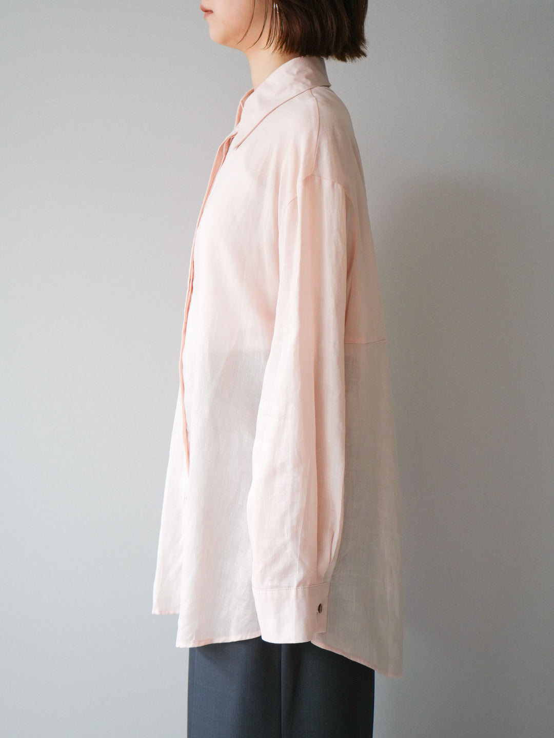 [予約]バックオープンツイストシャツ/pink