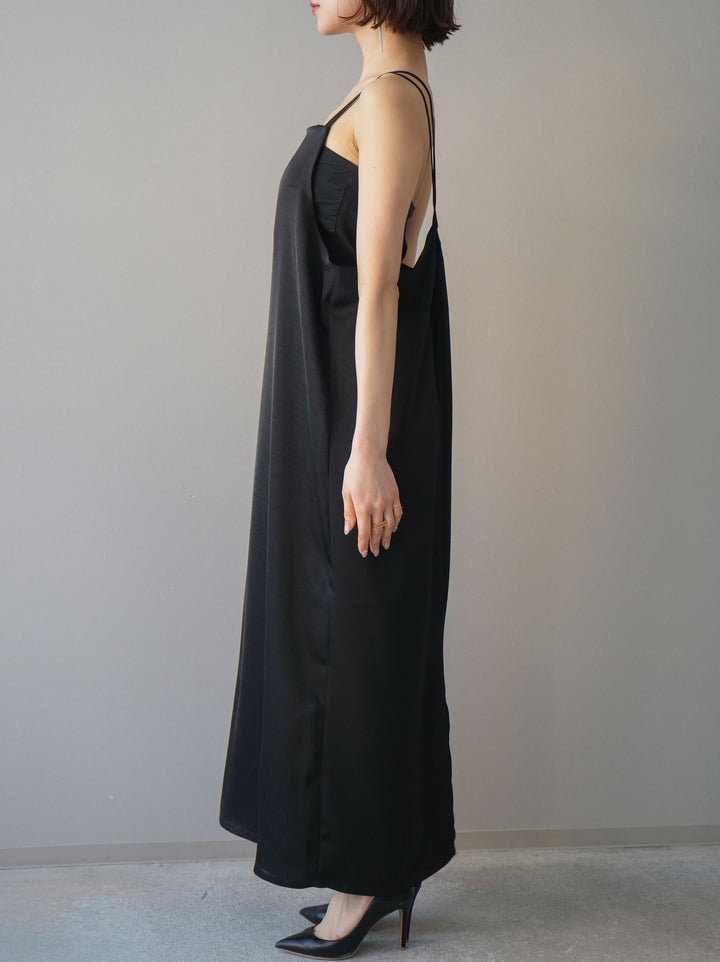 [予約]チュールフリルアンサンブルキャミソールドレス 3点SET/black