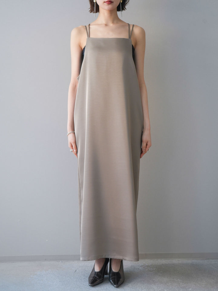 [予約]チュールフリルアンサンブルキャミソールドレス 3点SET/beige