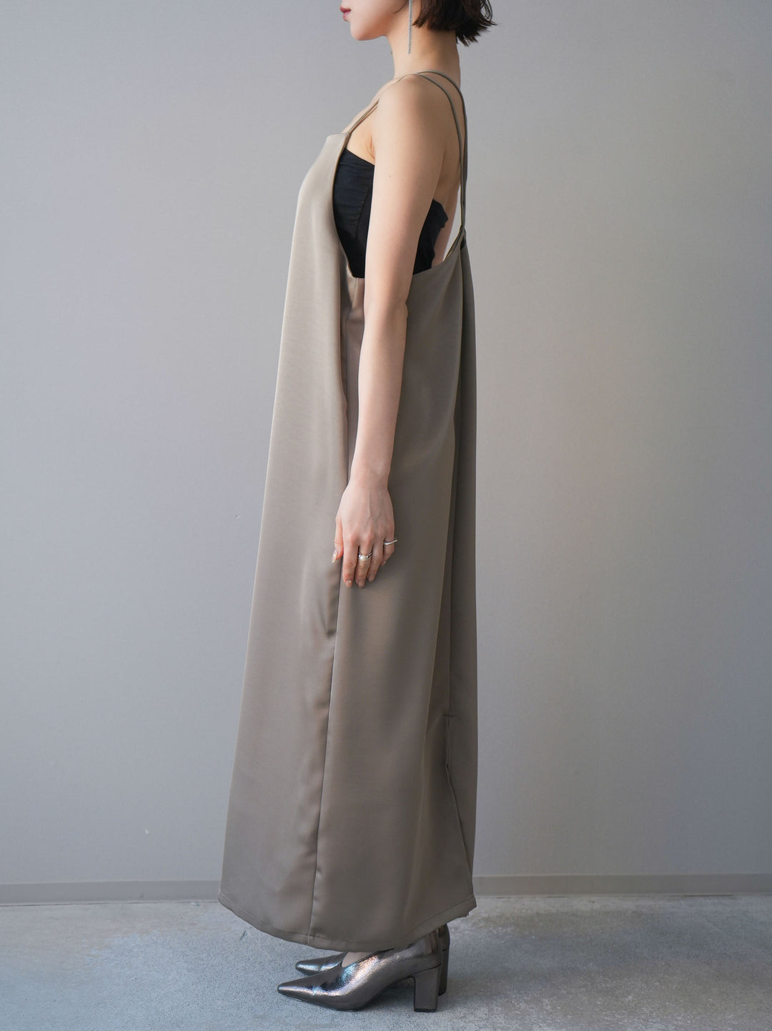 [予約]チュールフリルアンサンブルキャミソールドレス 3点SET/beige