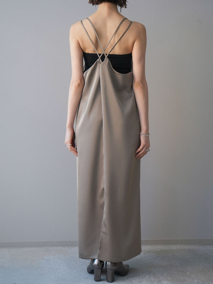 [予約]チュールフリルアンサンブルキャミソールドレス 3点SET/beige