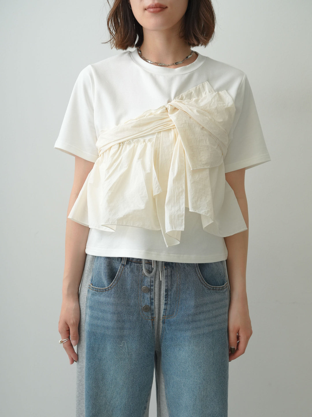 [予約]ナイロンドッキングツイストTEE /off
