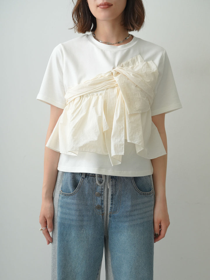 [予約]ナイロンドッキングツイストTEE /off