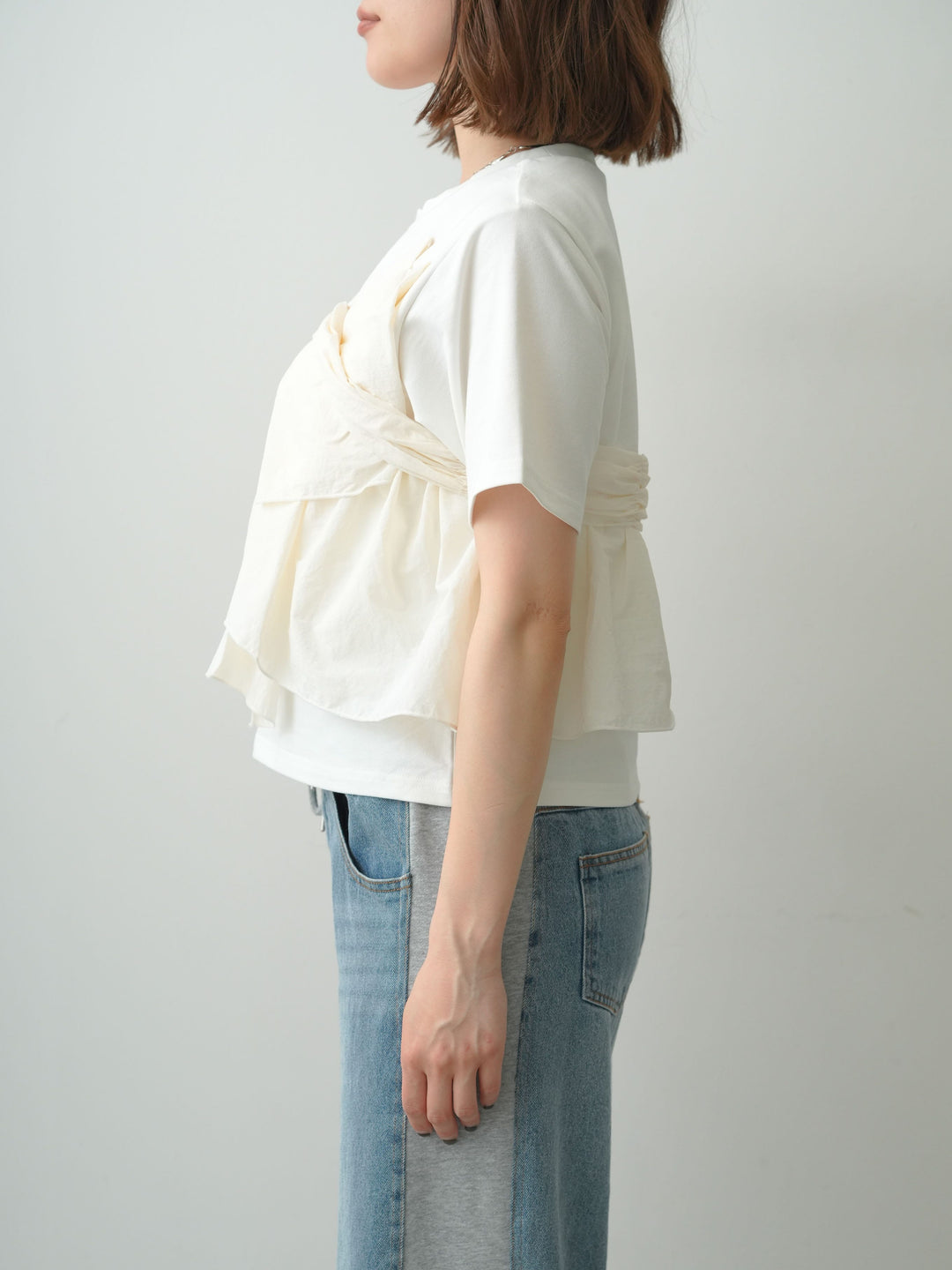 [予約]ナイロンドッキングツイストTEE /off