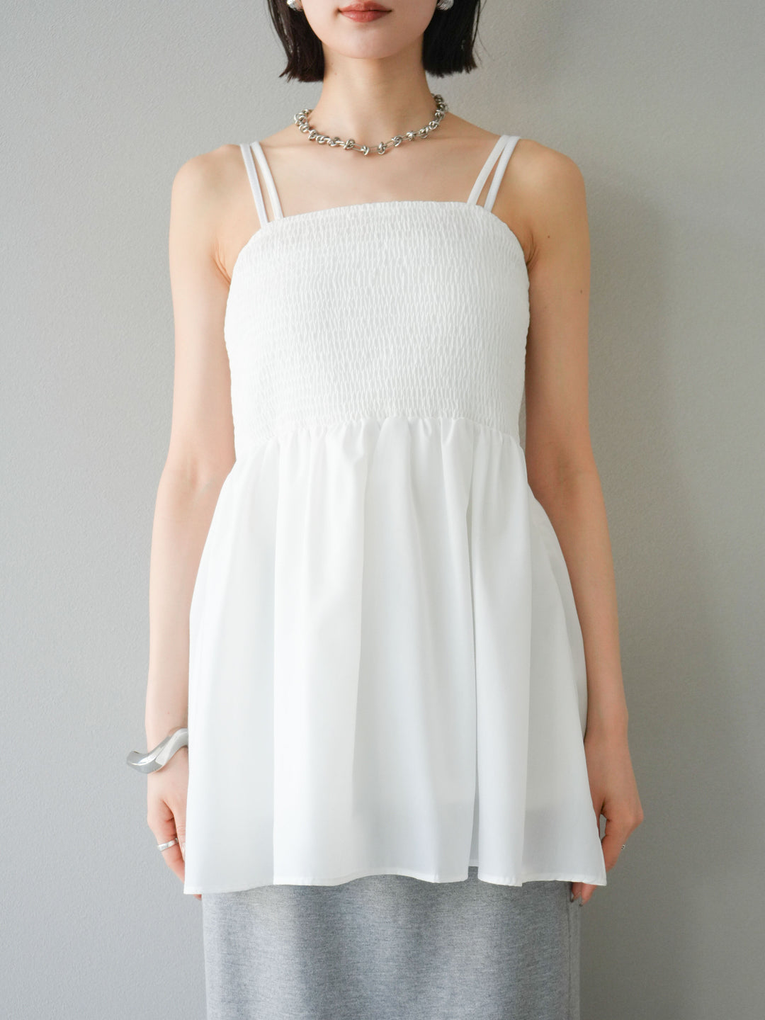 [予約]シャーリングフレアキャミプルオーバー/オフ