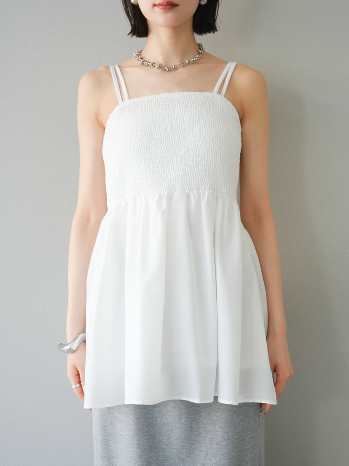 [予約]シャーリングフレアキャミプルオーバー/オフ