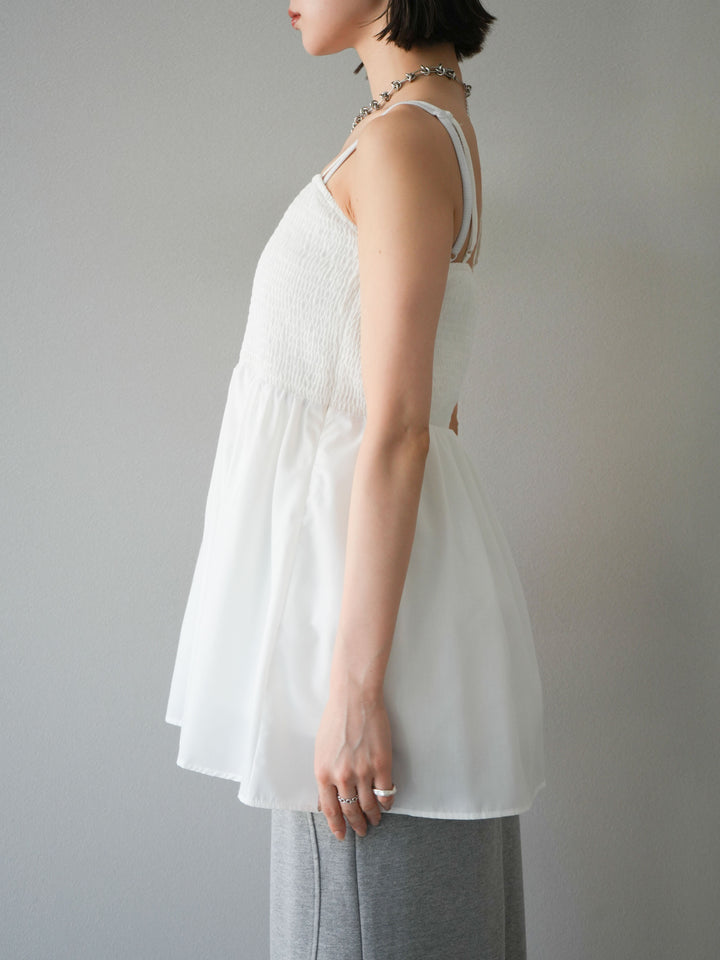 [予約]シャーリングフレアキャミプルオーバー/オフ