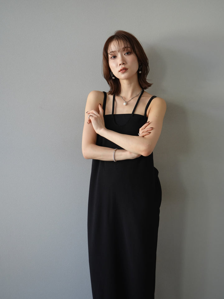 [予約]ホルターキャミワンピース/ブラック