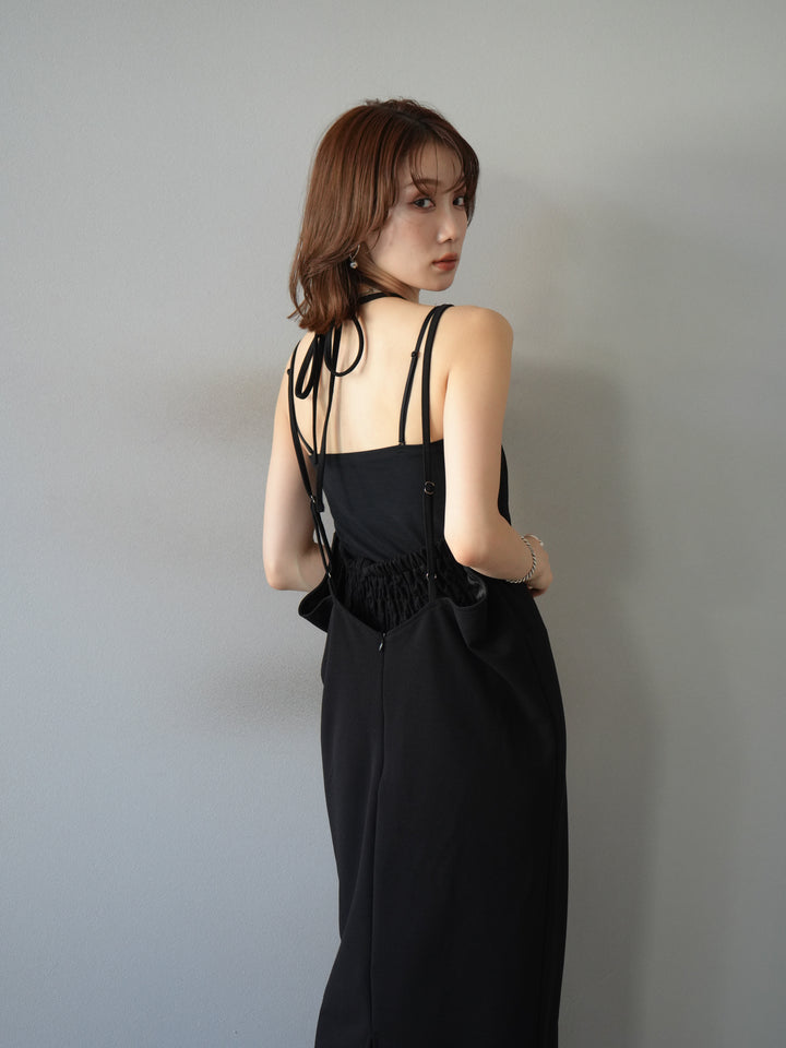[予約]ホルターキャミワンピース/ブラック