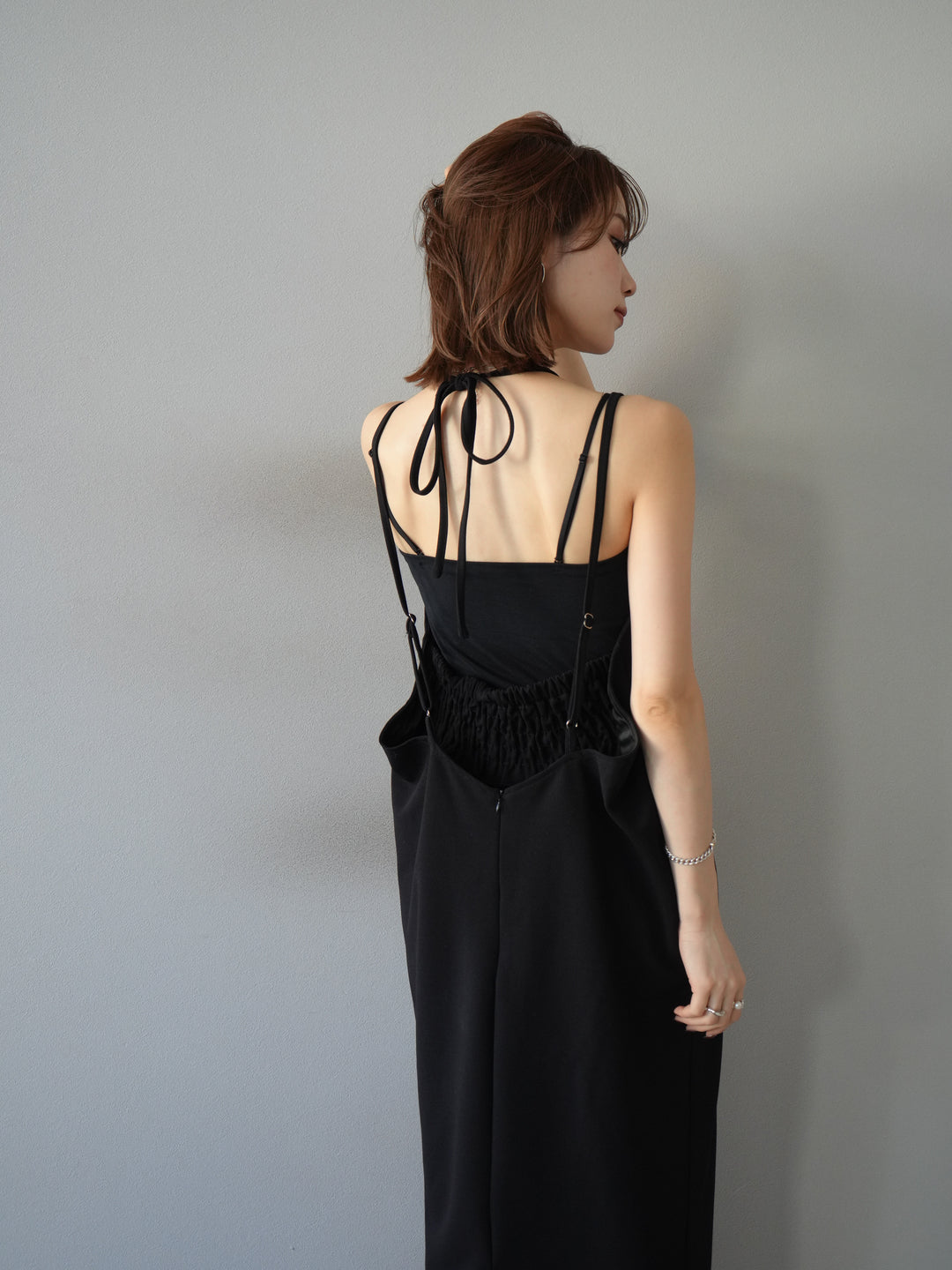 [予約]ホルターキャミワンピース/ブラック