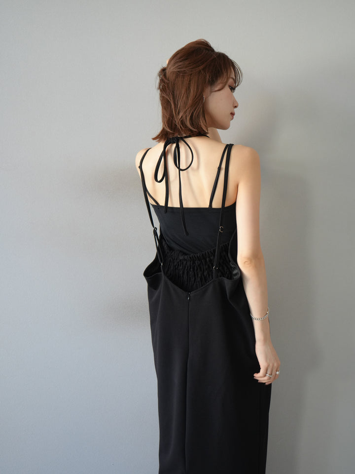 [予約]ホルターキャミワンピース/ブラック