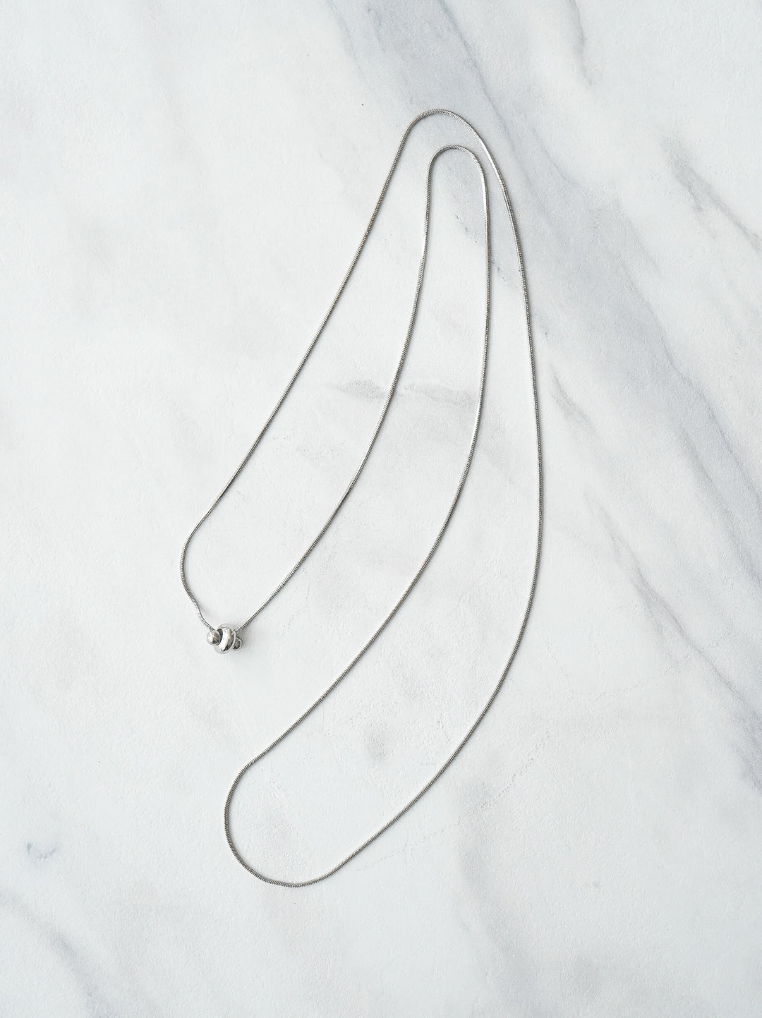 [予約]SLIDER SNAKE LONG NECKLACE /シルバー