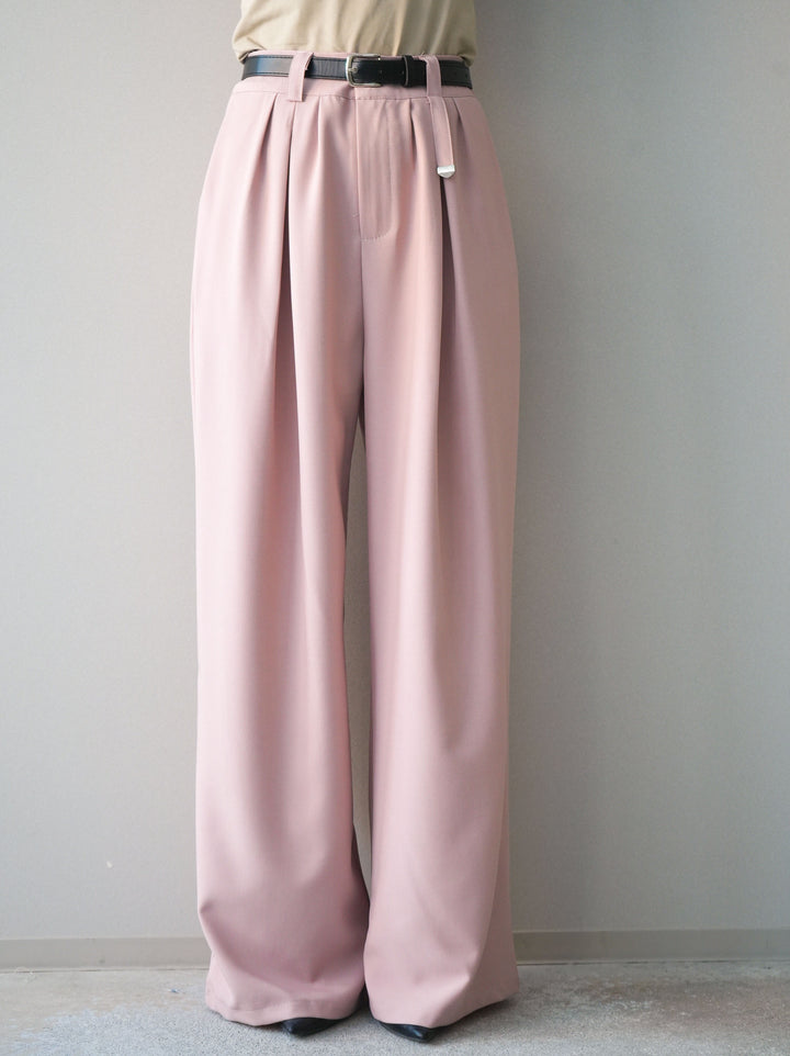 [予約]ベルト付キーホルダーモチーフワイドパンツ/pink