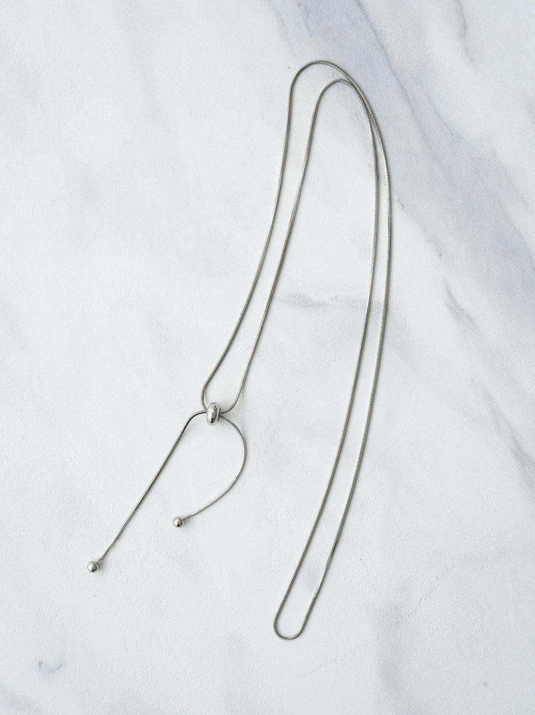 [予約]SLIDER SNAKE LONG NECKLACE /シルバー
