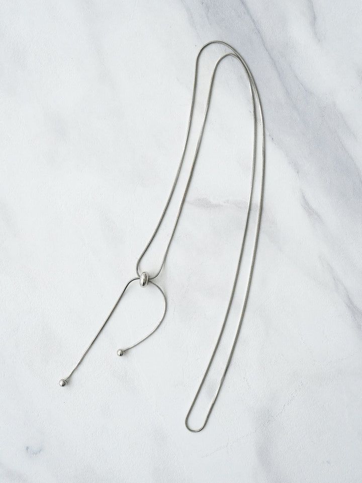 [予約]SLIDER SNAKE LONG NECKLACE /シルバー