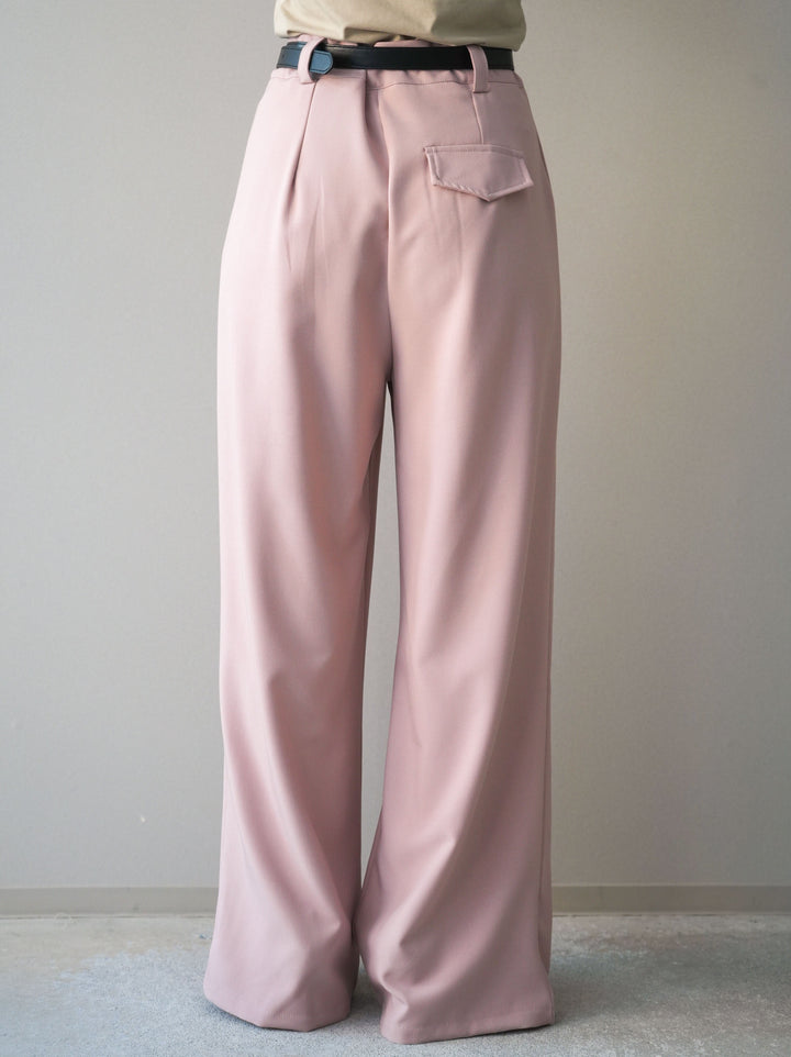 [予約]ベルト付キーホルダーモチーフワイドパンツ/pink