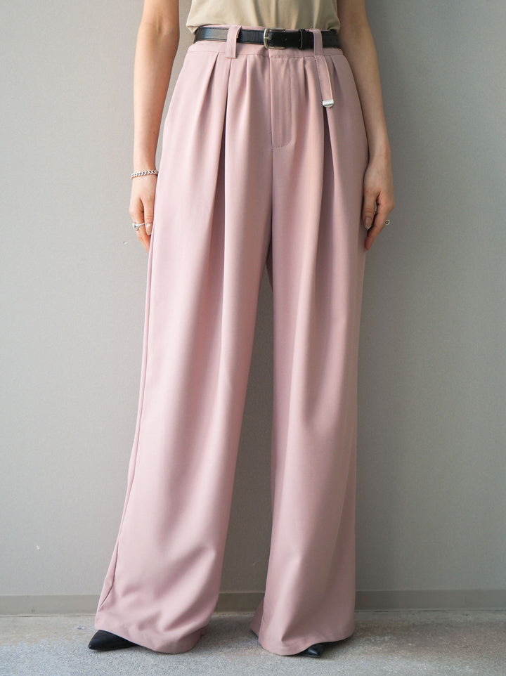 [予約]ベルト付キーホルダーモチーフワイドパンツ/pink
